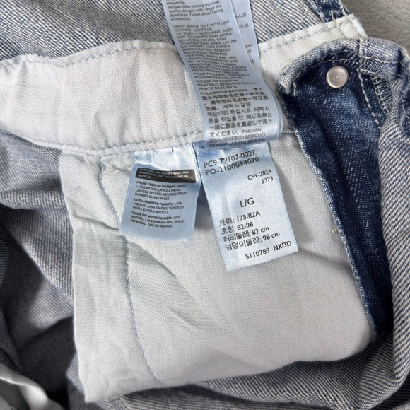 Levi's Red Tab Mens Denim Overalls Size L Medium Wash Straight Leg 79107-0027 - Picture 8 of 13